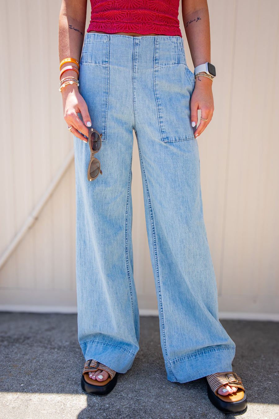 Free People - Breezy Denim Pull On Jeans - DUSK