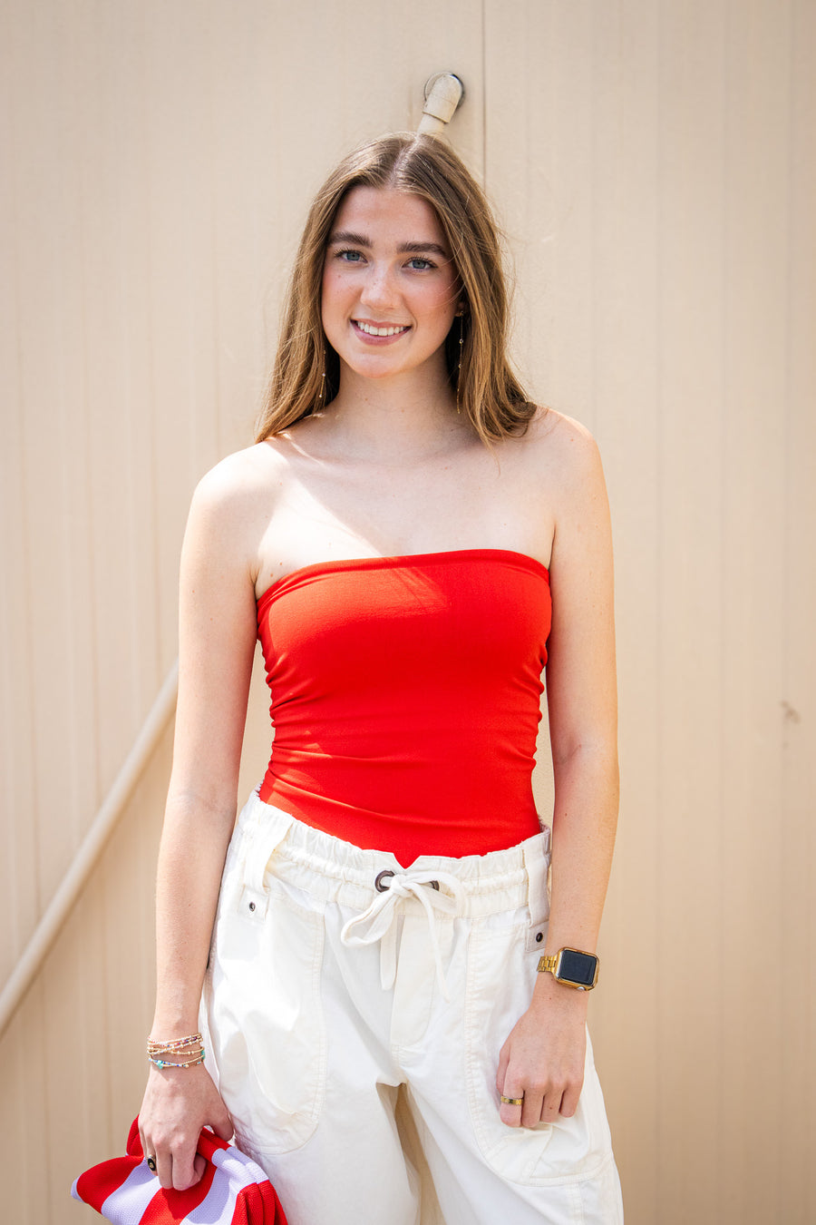 Free People - Carrie Seamless Tube Top - HIGH RISK RED