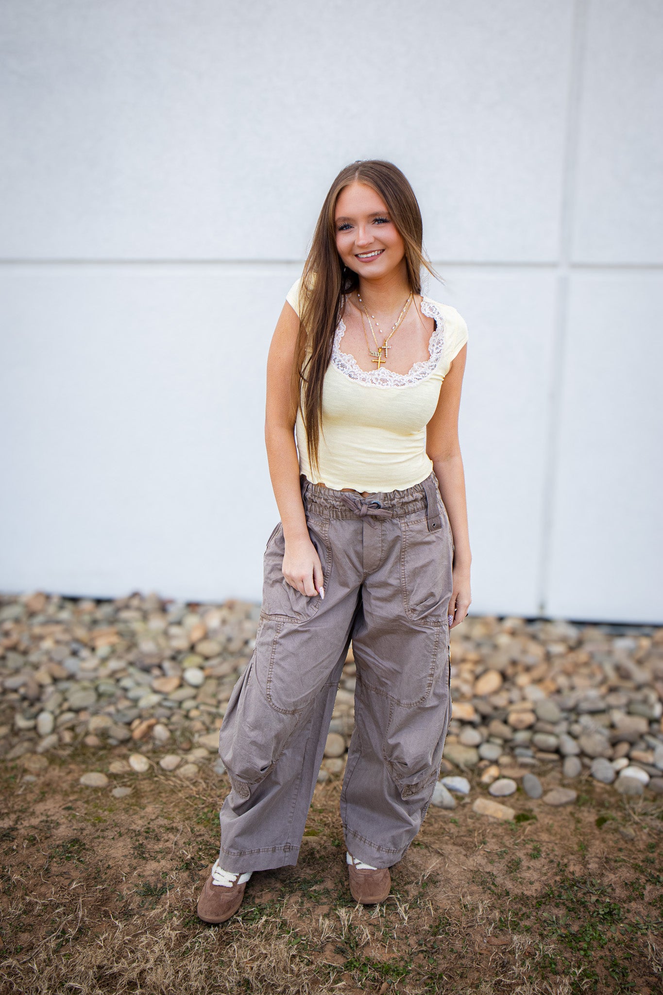 Free People - Onset Cargo Pants - DUSTED COCOA