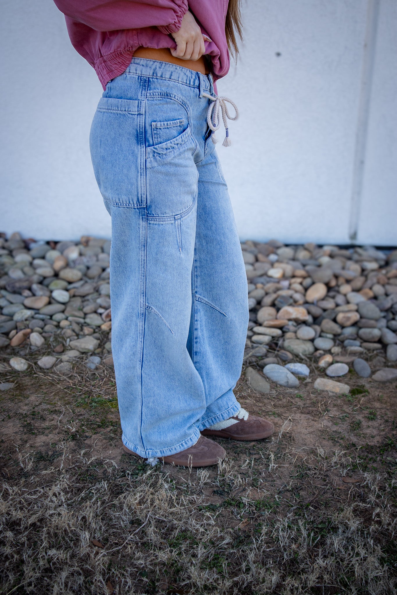 Free People - Love Language Pull-On Jeans - NO DRAMA