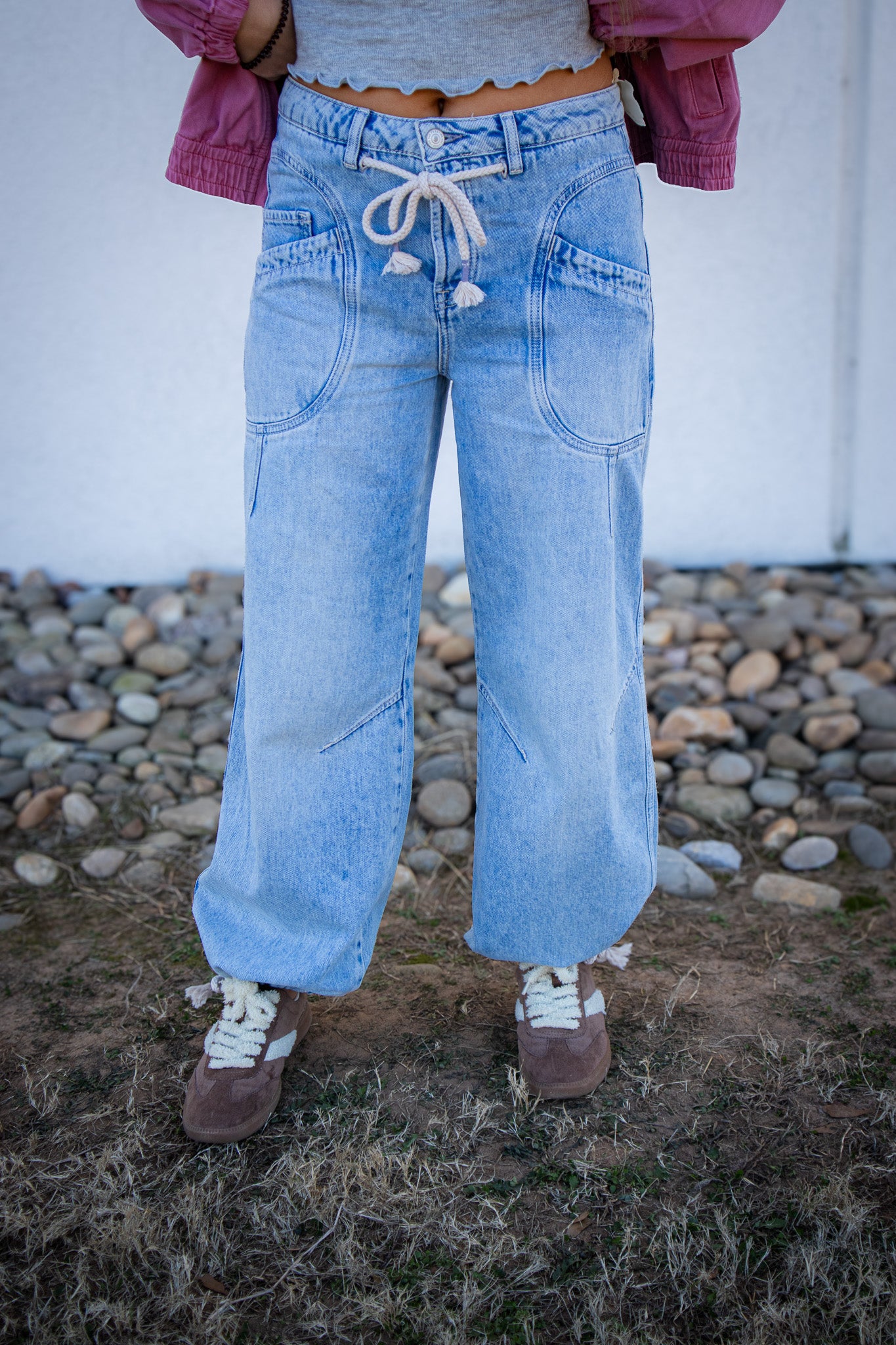 Free People - Love Language Pull-On Jeans - NO DRAMA