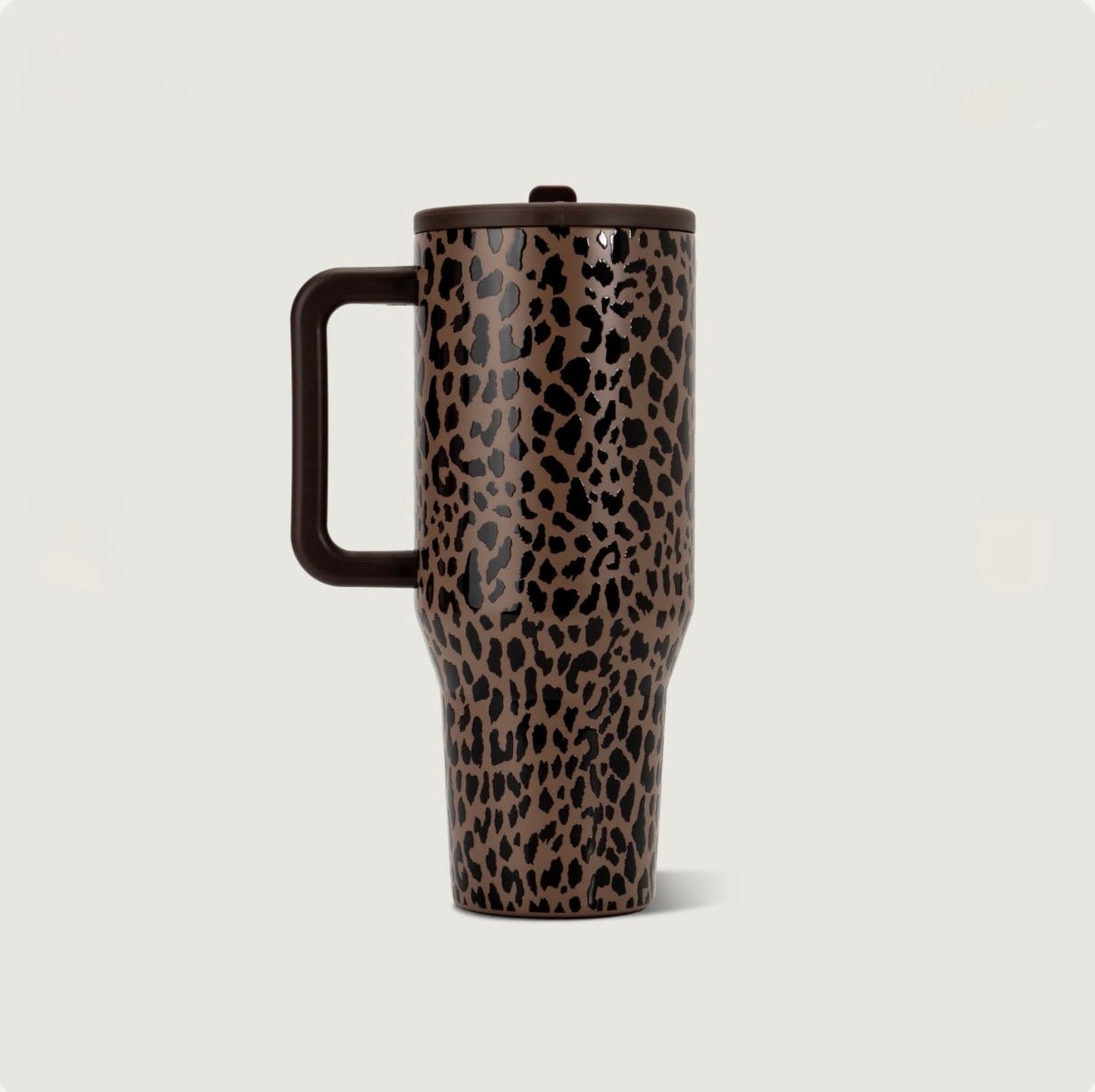 HydroJug - Brown Leopard - Traveler 40oz. Leakproof Insulated Tumbler with Handle
