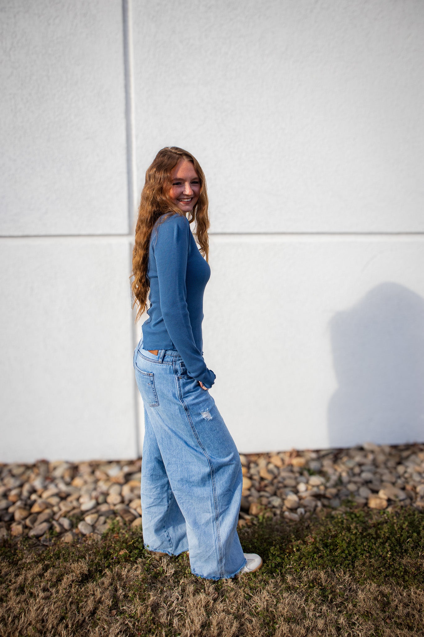 Free People - Easy Does It Tee - Dark Denim