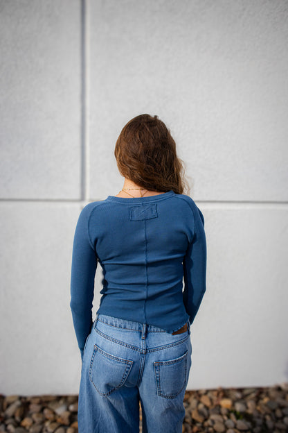 Free People - Easy Does It Tee - Dark Denim