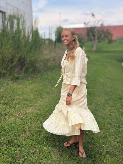 Desert Darling Skirt Set - Butter Yellow