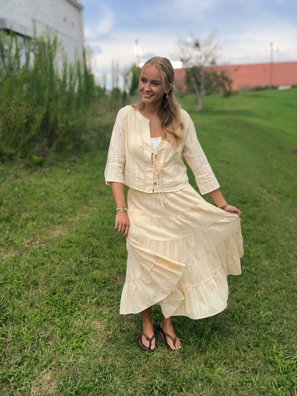 Desert Darling Skirt Set - Butter Yellow