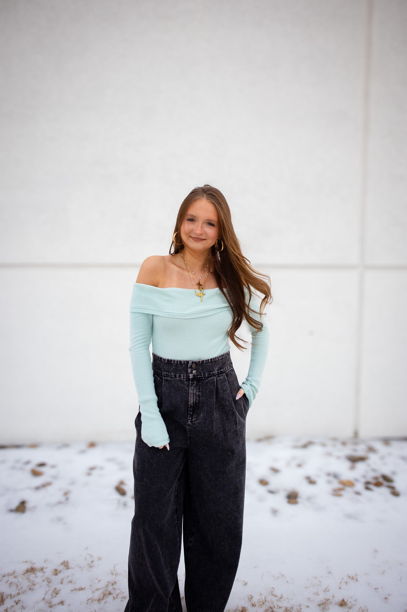 Punk Rock Wide Leg Mineral Wash Jeans