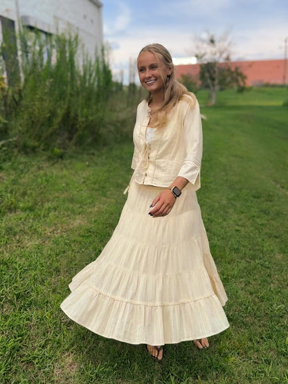 Desert Darling Skirt Set - Butter Yellow