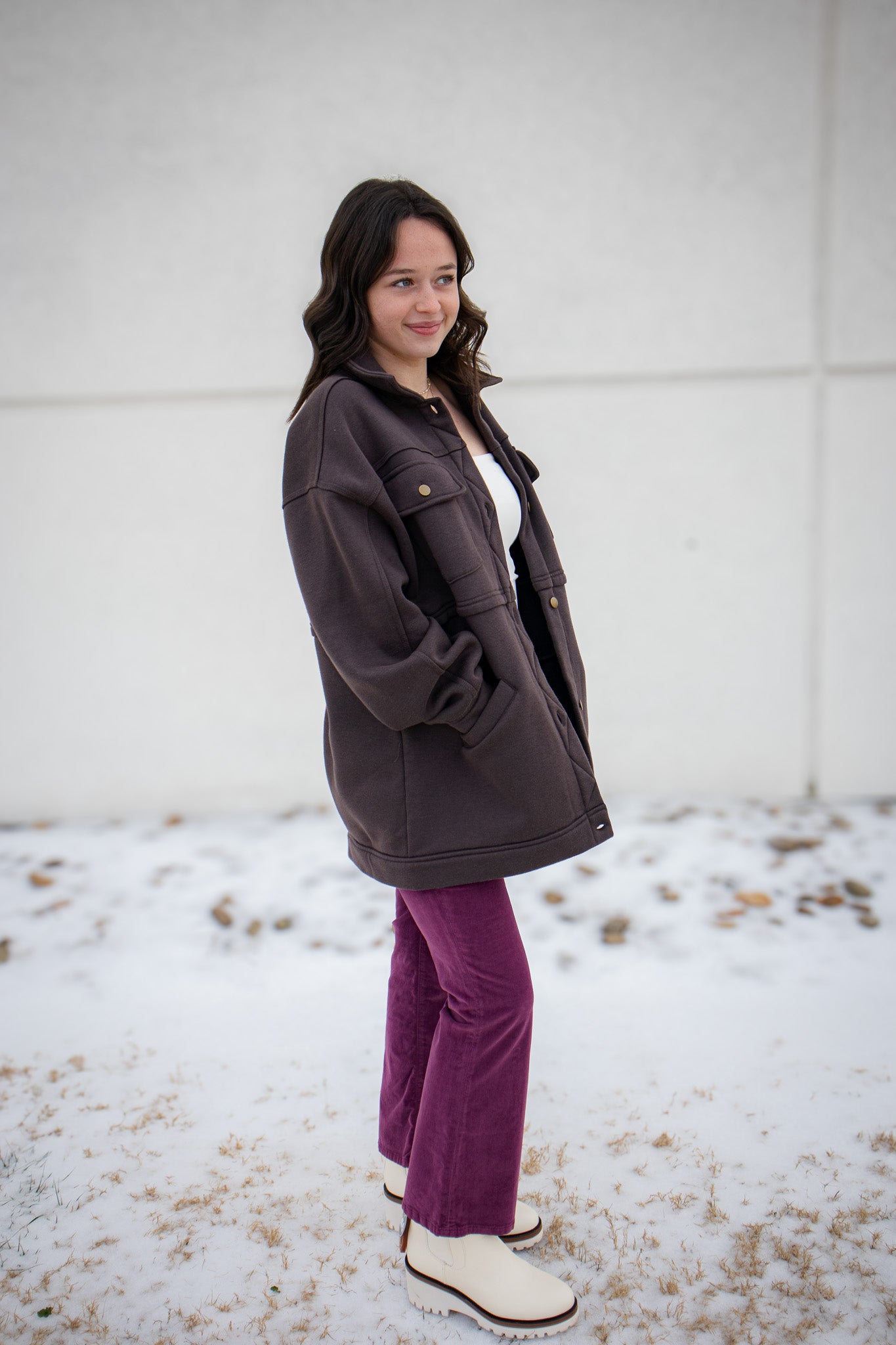 Charcoal Refined Fleece Jacket