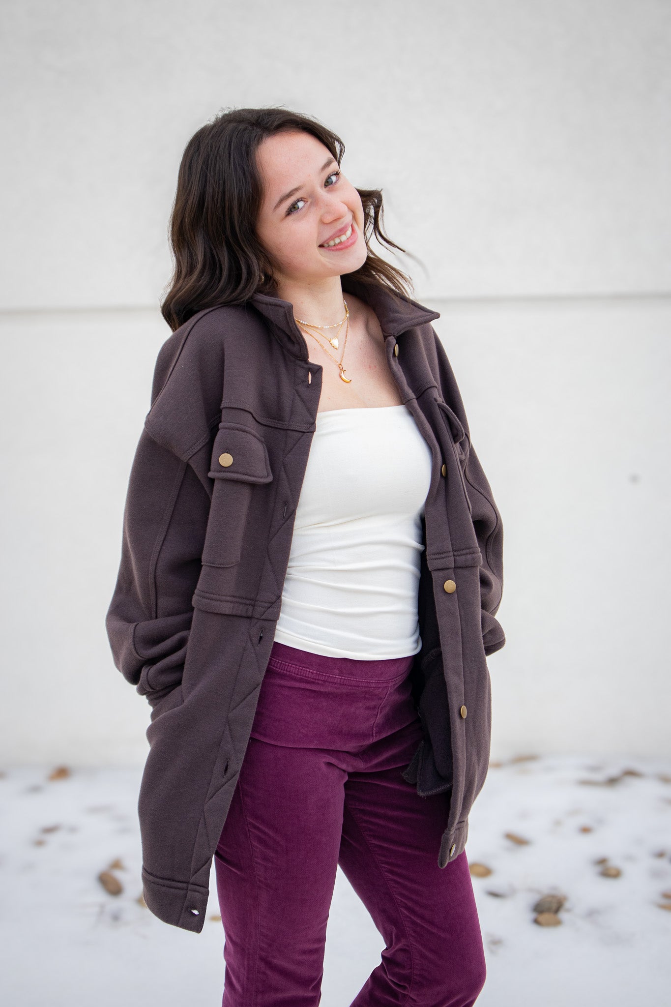 Charcoal Refined Fleece Jacket