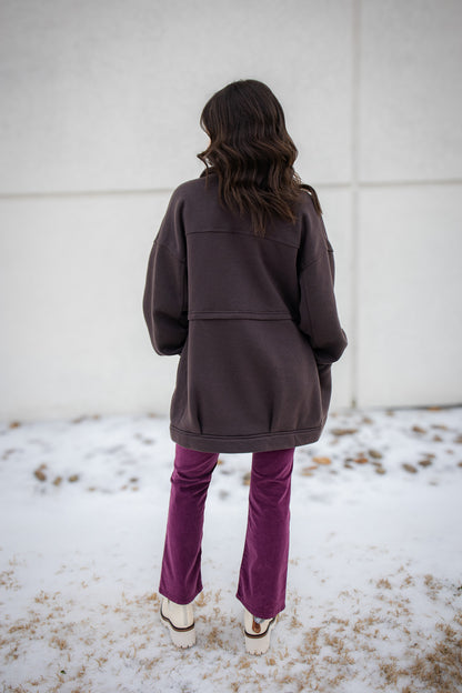 Free People - In My Feelings Velvet Crop Slim Flare Pants - FIG JAM