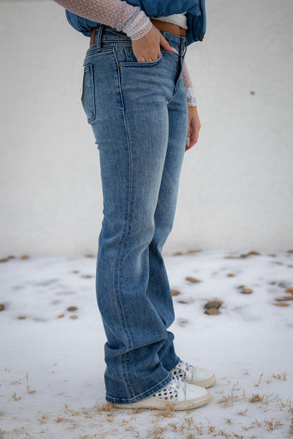 Hidden - Ryan Vintage Wash Low Rise Stretch Bootcut Jeans