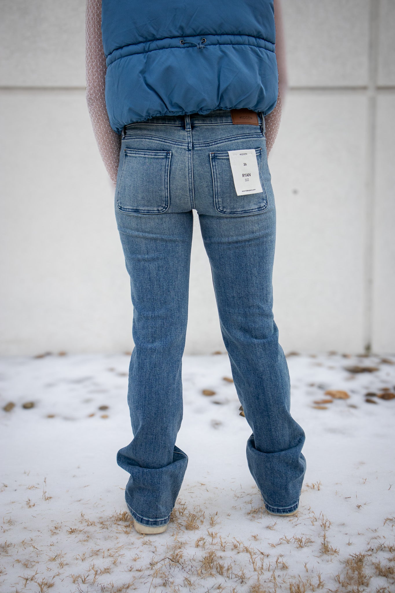 Hidden - Ryan Vintage Wash Low Rise Stretch Bootcut Jeans