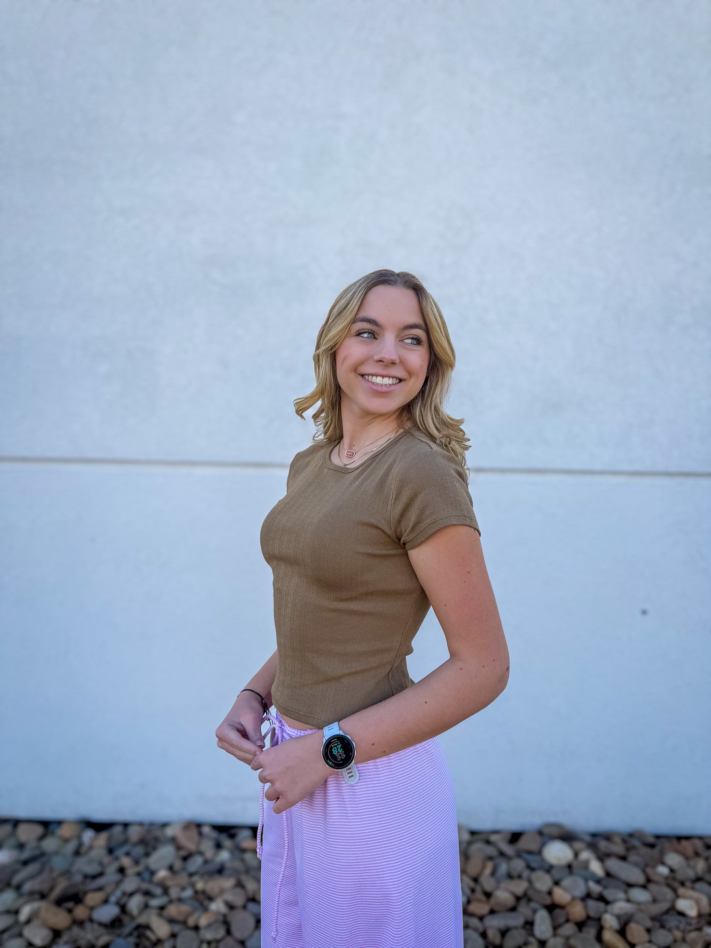 Free People - Wait A Minute Baby Tee - ANTIQUE BRONZE