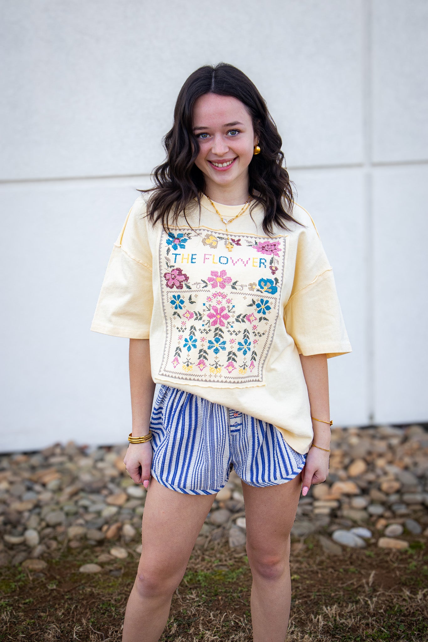 Free People - Home By 8 Boxer - COBALT COMBO