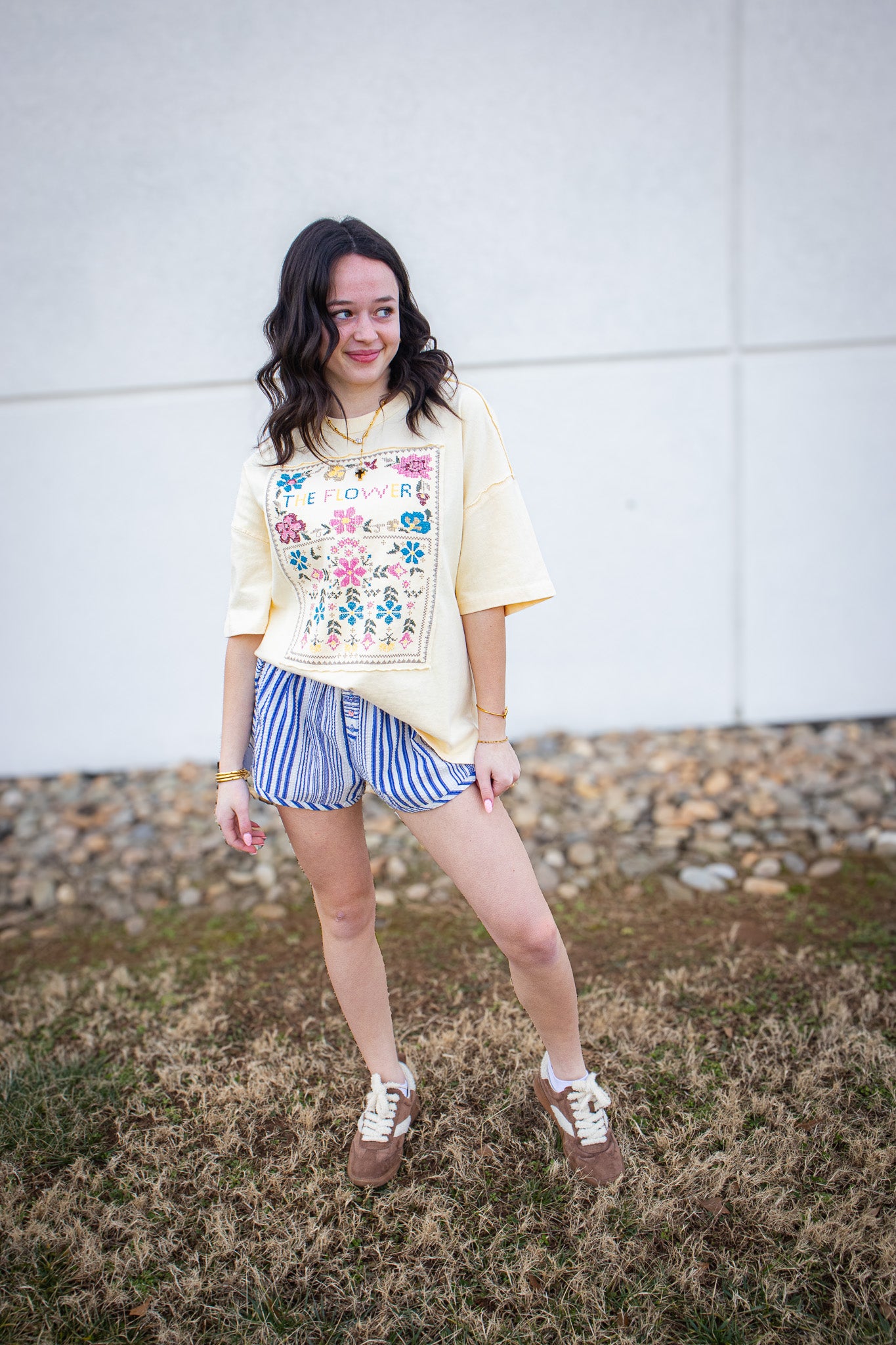 Free People - Home By 8 Boxer - COBALT COMBO