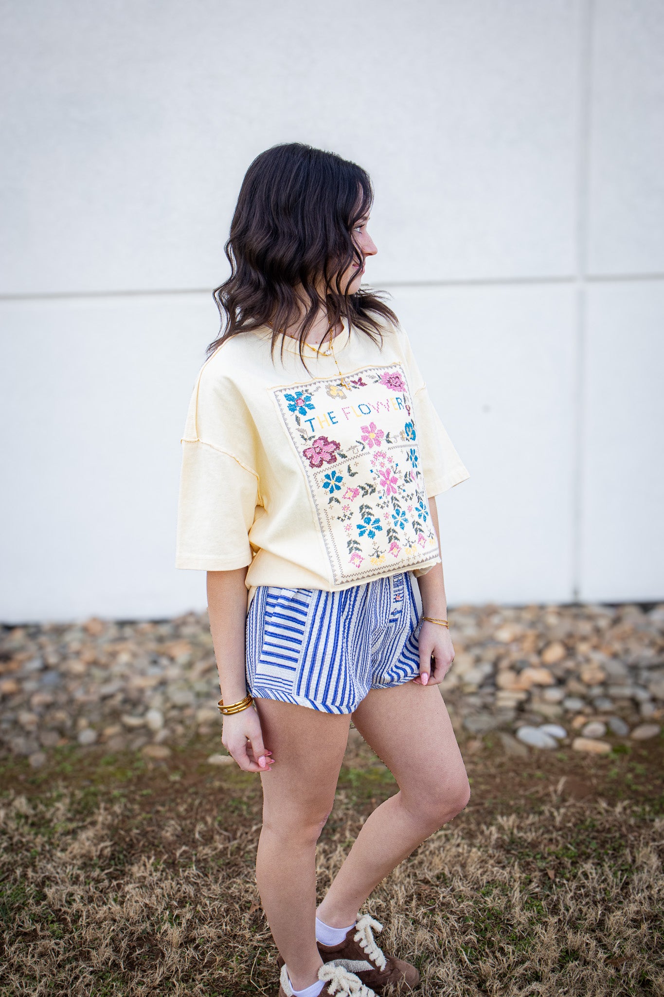 Free People - Home By 8 Boxer - COBALT COMBO