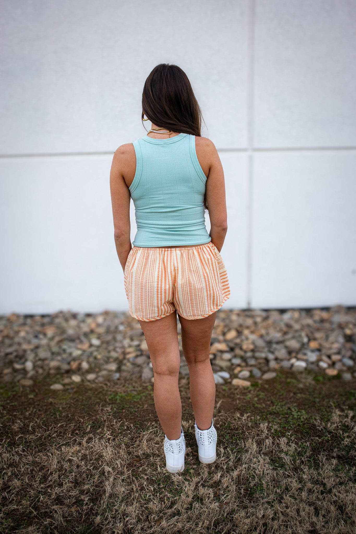 Free People - Home By 8 Boxer - CORAL COMBO