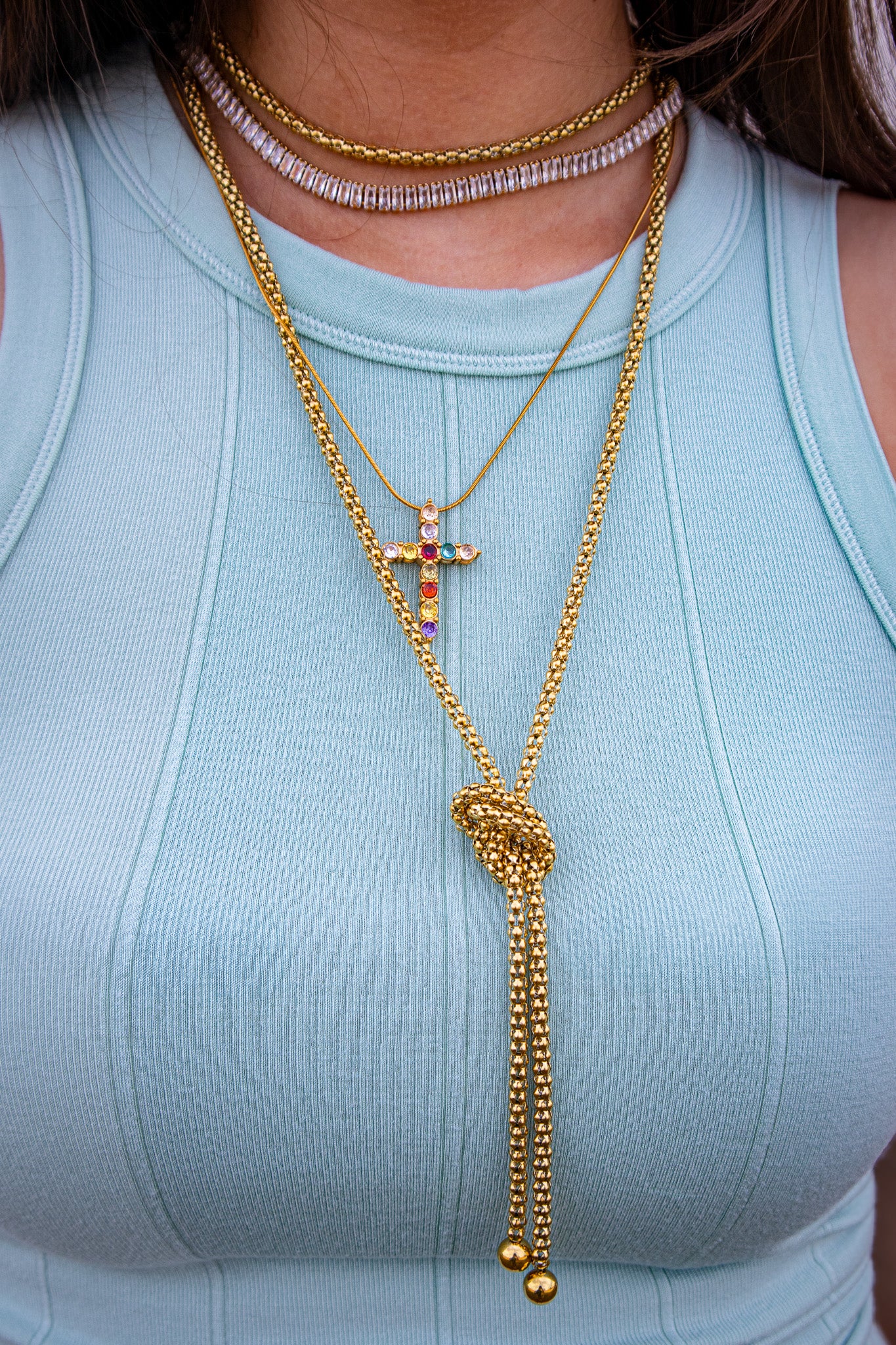 ADORN - Cord of Love Gold Rope Knot Necklace