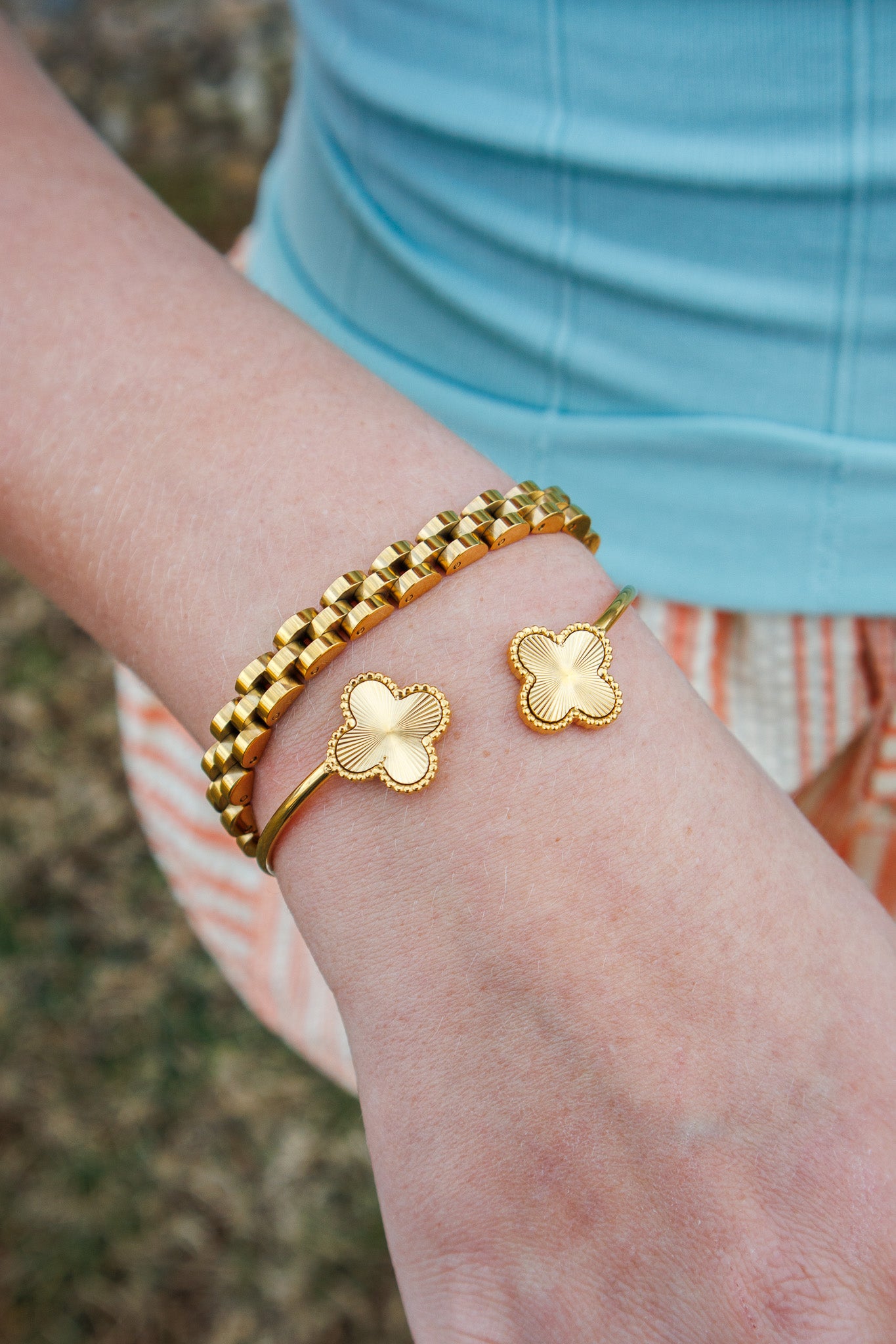 ADORN - Covenant Gold Clover Cuff