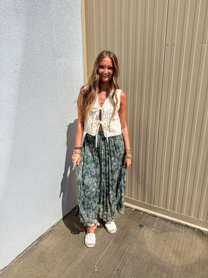 Lucky Lace Ivory Eyelet Vest