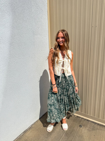 Lucky Lace Ivory Eyelet Vest