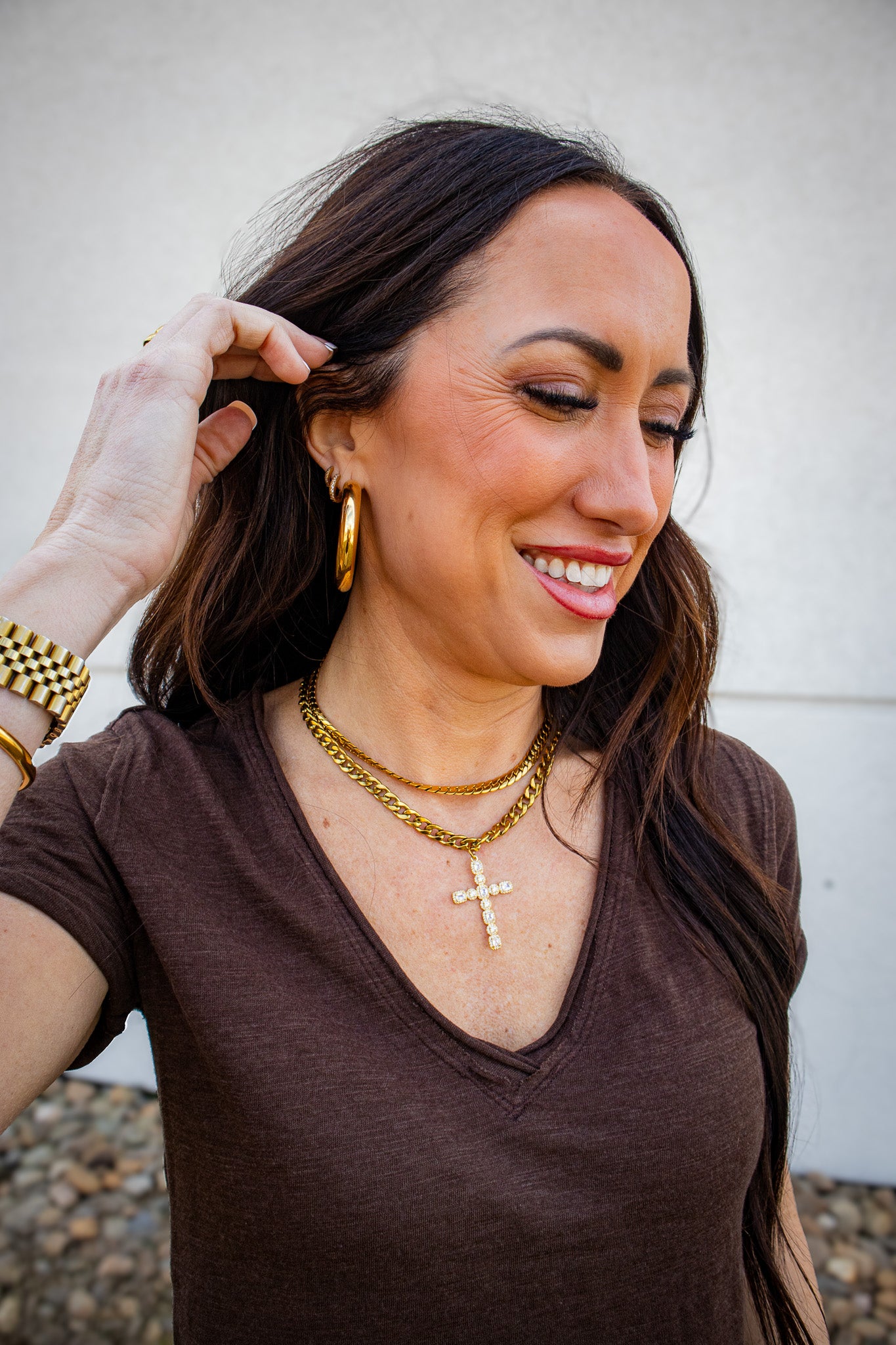 ADORN - Miriam Bold Chunky Gold Hoop Earrings