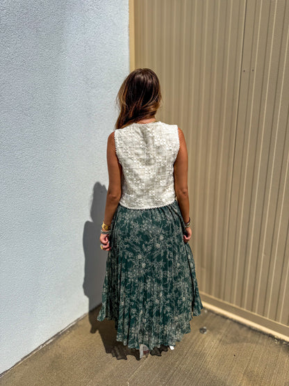 Lucky Lace Ivory Eyelet Vest