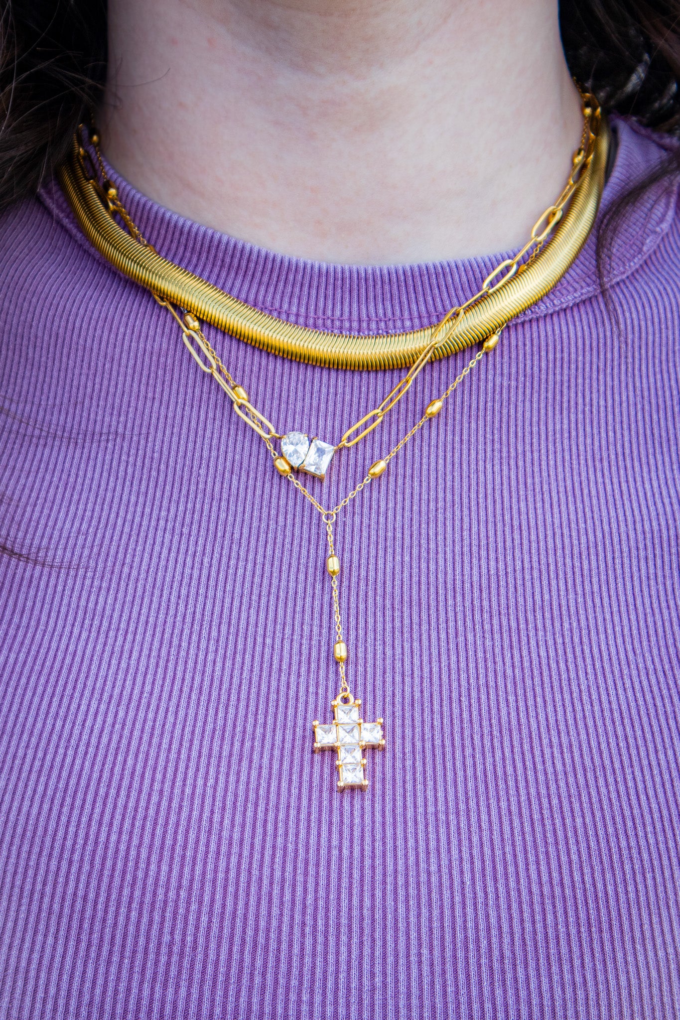 ADORN - Crown of Splendor Chunky Gold Herringbone Necklace
