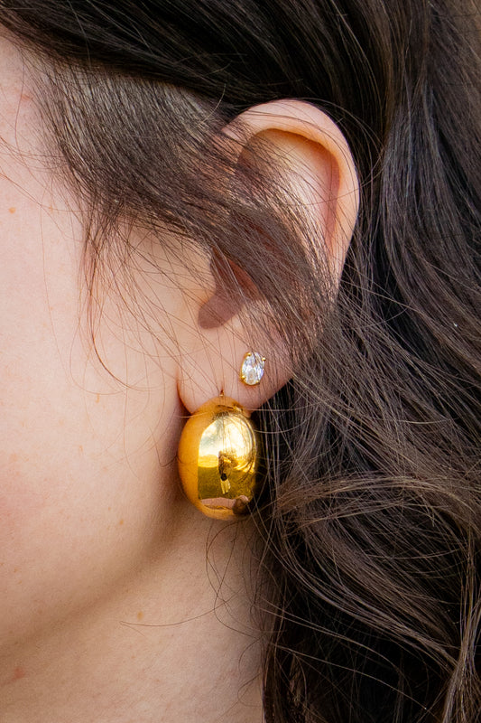 ADORN - Shield Of Faith Gold Huggie Hoops