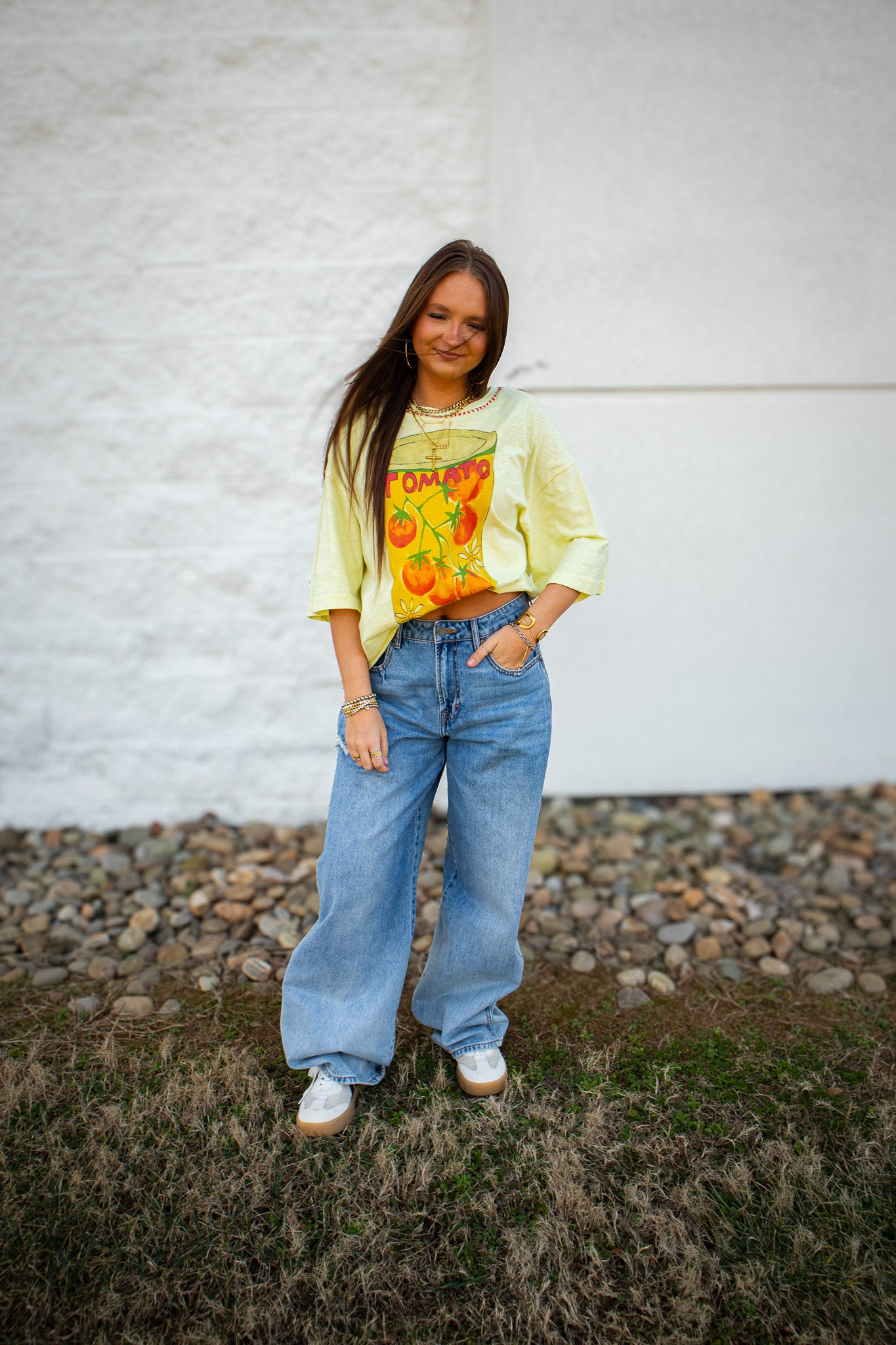Free People - In Spring Tee - LEMON WATER COMBO