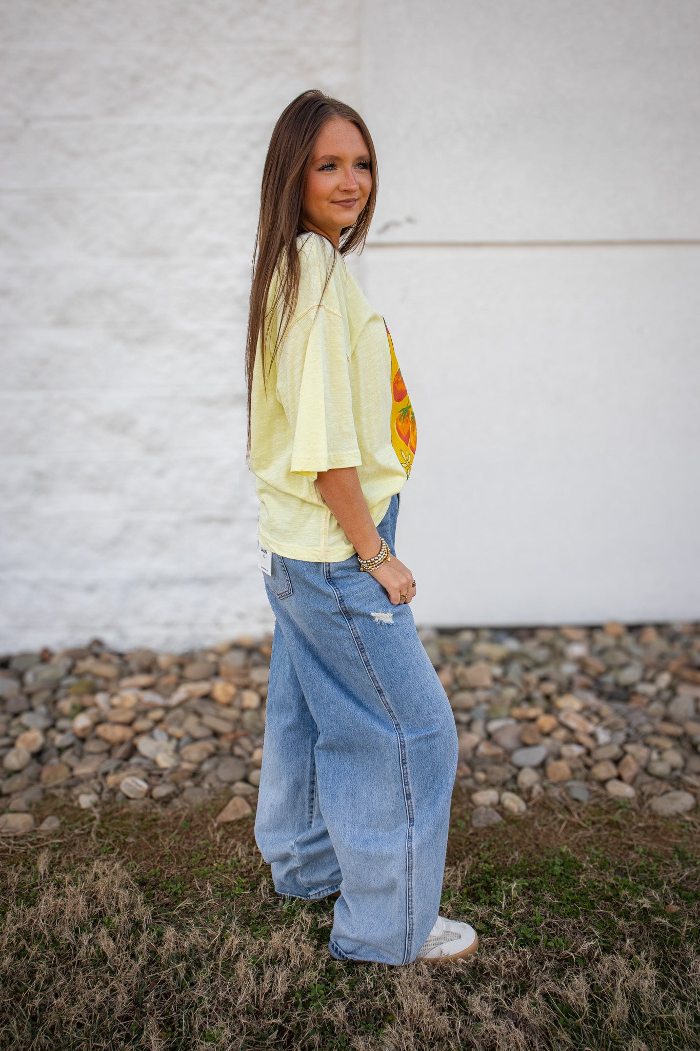 Free People - In Spring Tee - LEMON WATER COMBO