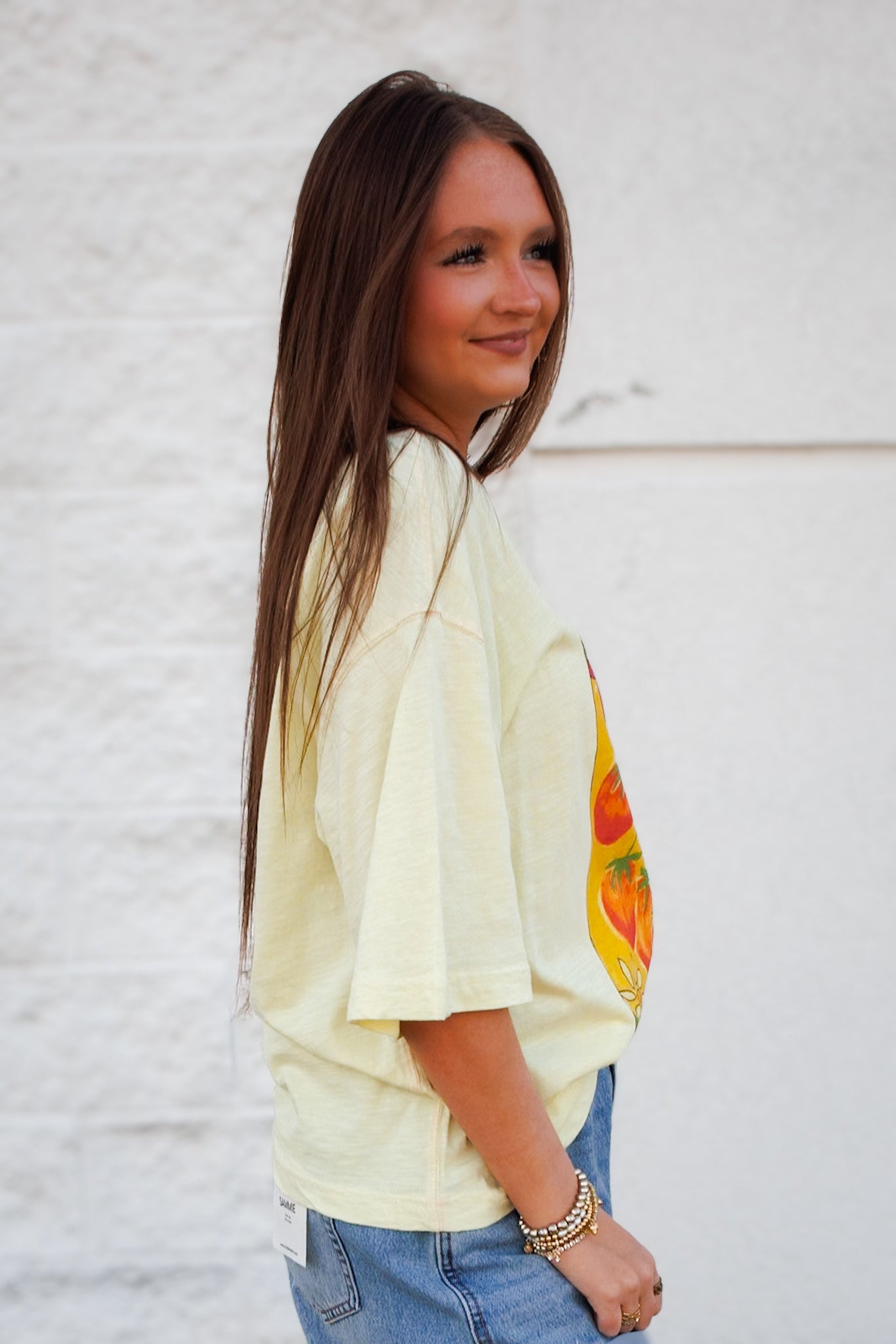 Free People - In Spring Tee - LEMON WATER COMBO