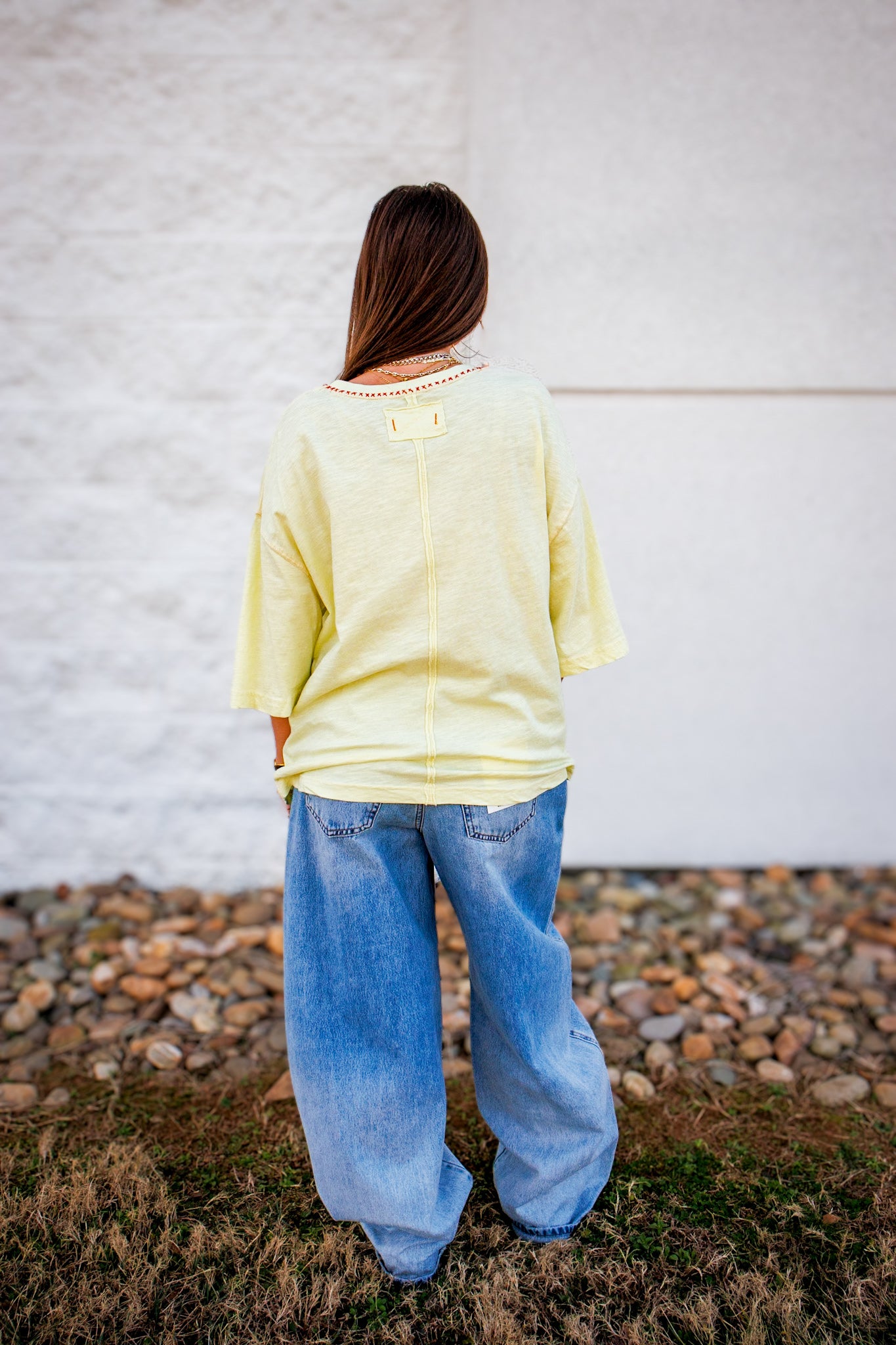 Free People - In Spring Tee - LEMON WATER COMBO