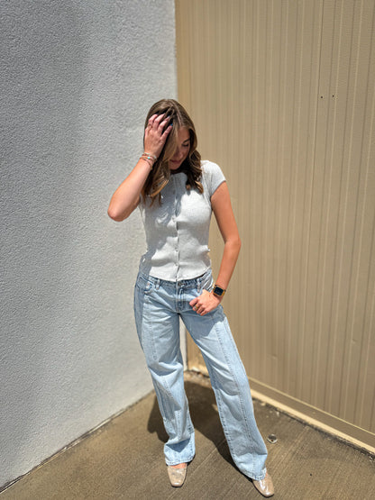 Hidden - Logan Light Wash Relaxed Dad Jean