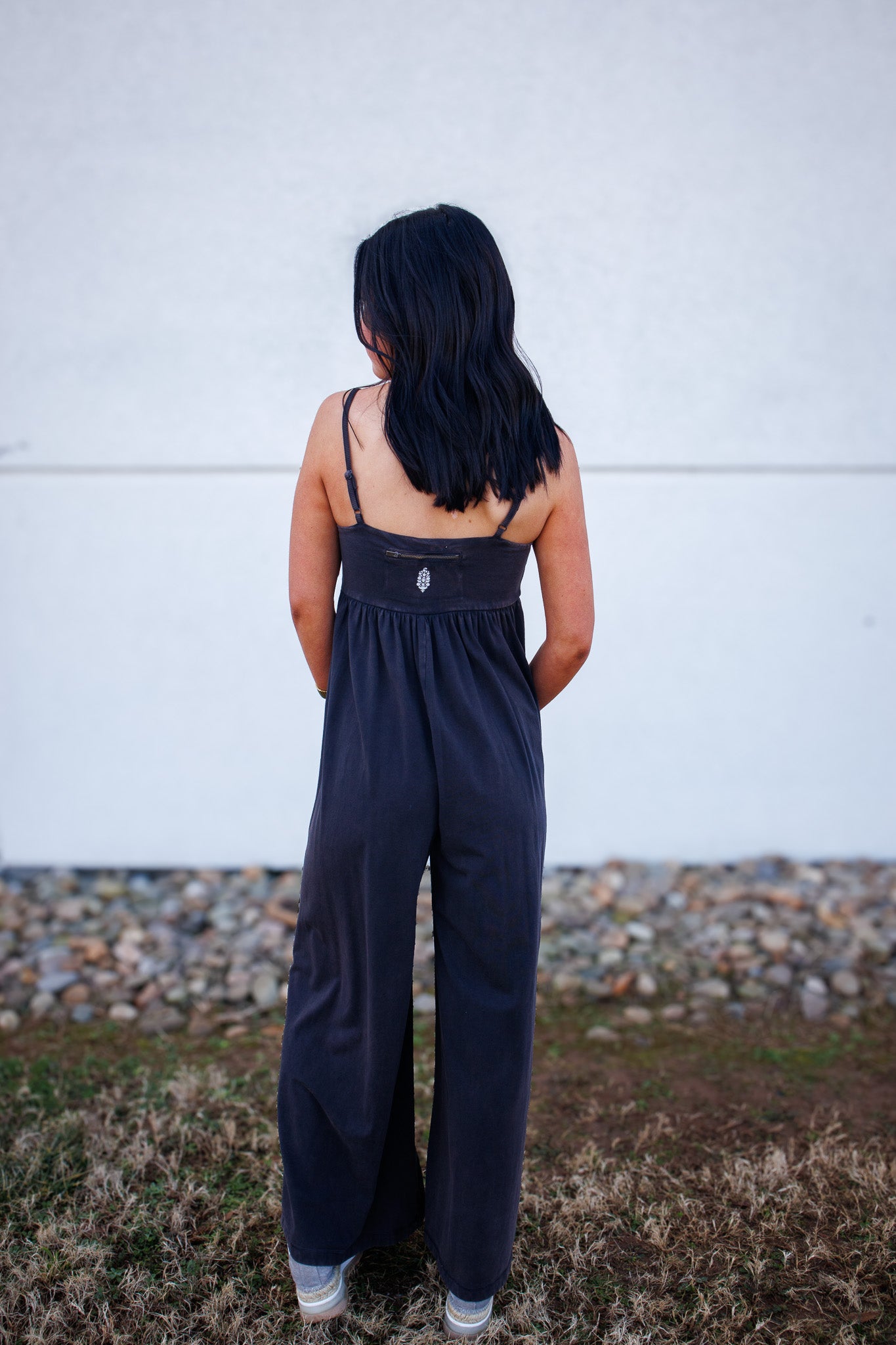 Free People - Hot Shot Strappy Onesie - BLACK