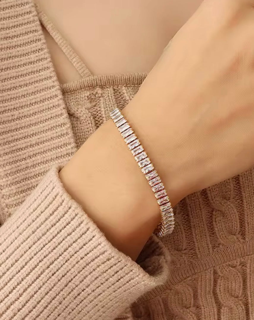 ADORN - Esther Baguette Tennis Bracelet