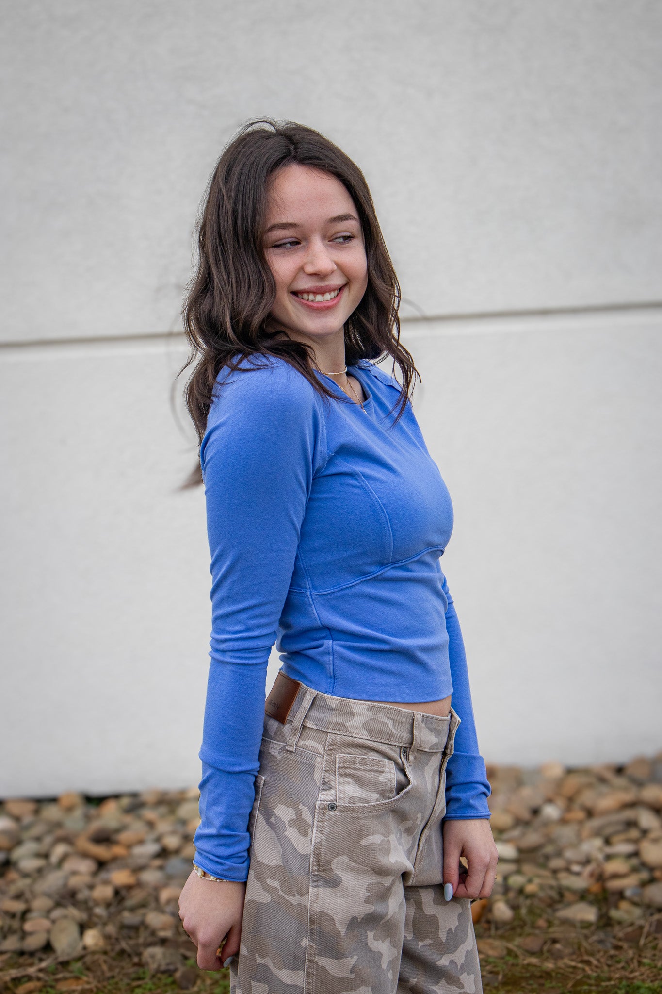 Free People - Protagonist Long Sleeve - CORNFLOWER BLUE