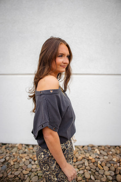 Free People - Billie Tee - BLACK