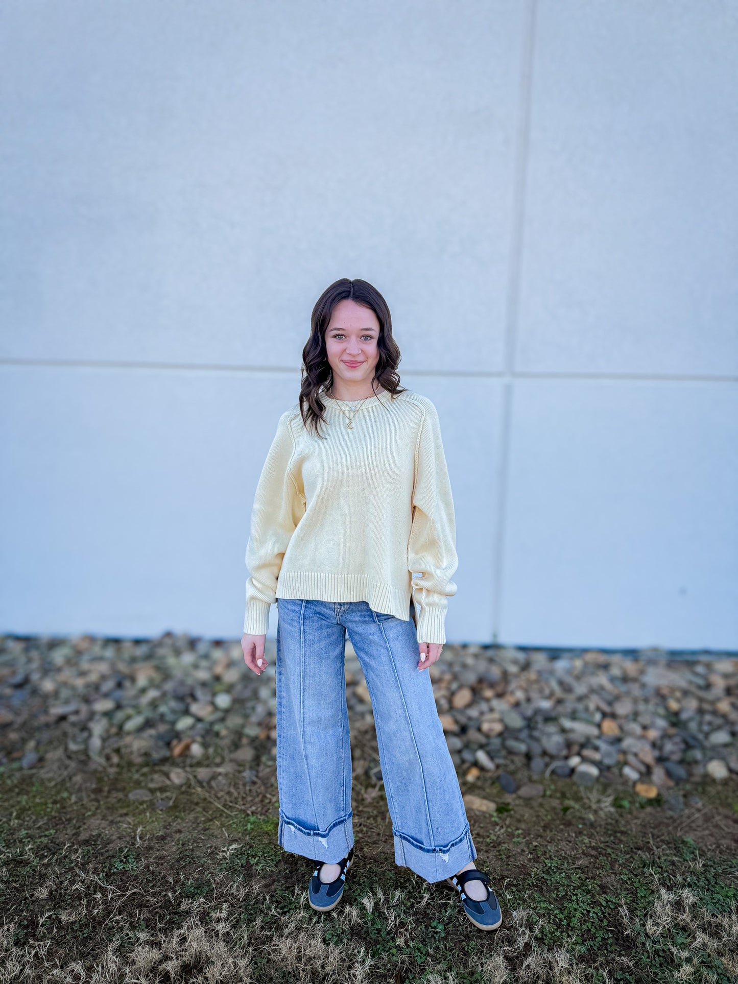 Free People - Spring Street Pullover - BANANA CREAM