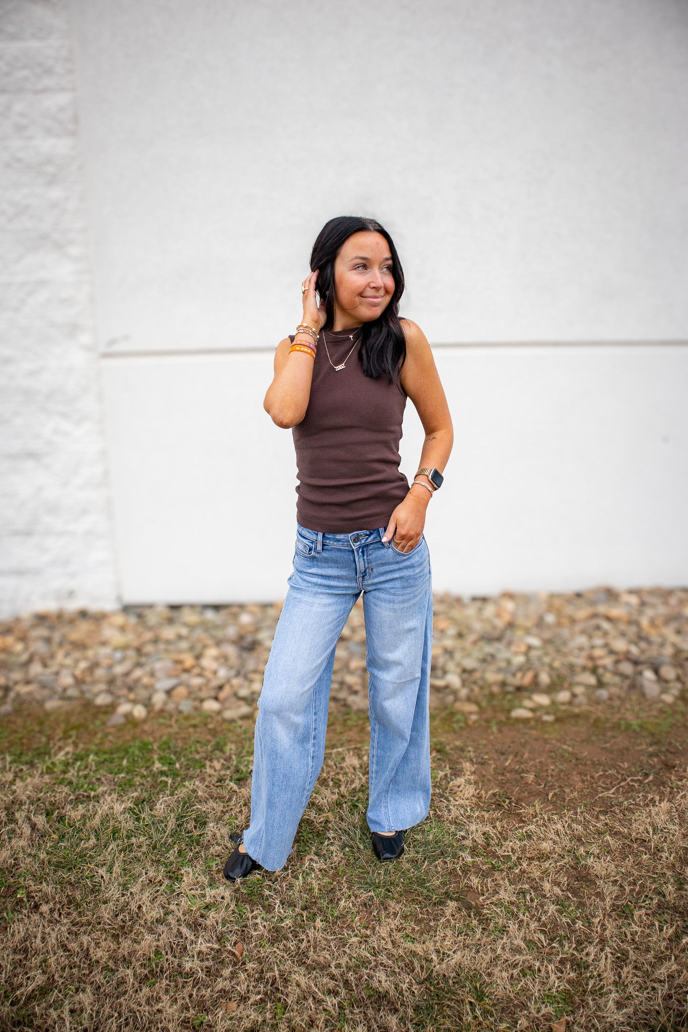 Hidden - Nori Forward Seam Mid Wide Leg Jeans