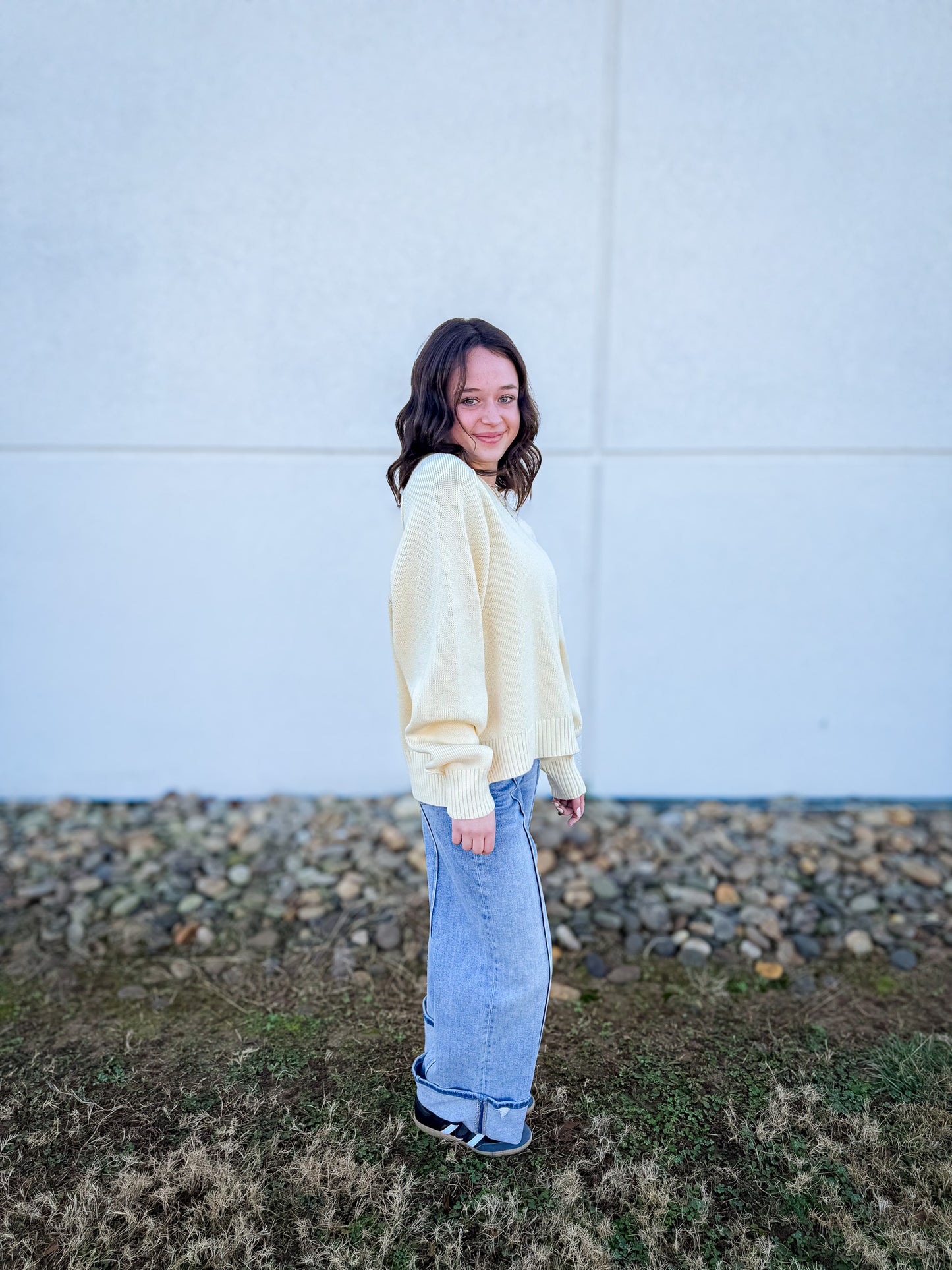 Free People - Spring Street Pullover - BANANA CREAM