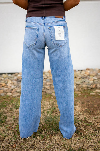 Hidden - Nori Forward Seam Mid Wide Leg Jeans