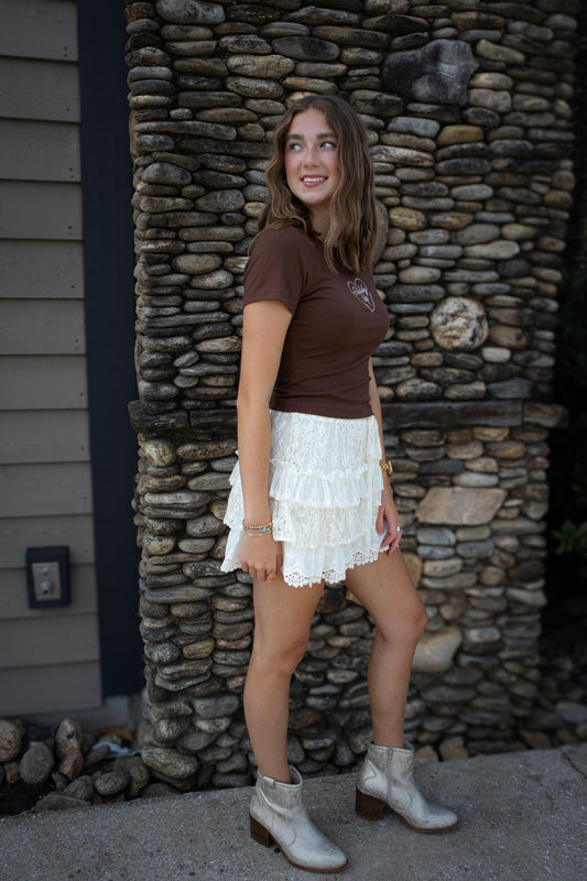 Ruffled Up Lace Shorts