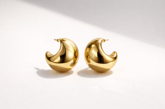 ADORN - Shield Of Faith Gold Huggie Hoops