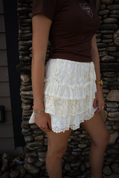 Ruffled Up Lace Shorts