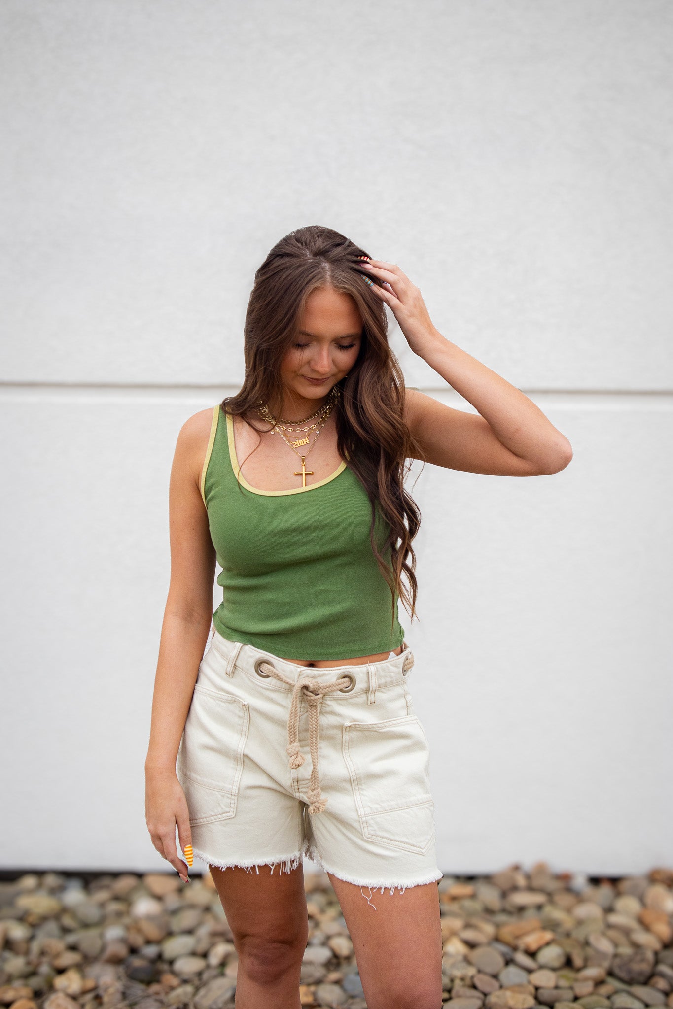Free People - Moxie Barrel Shorts - WHITE
