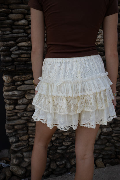 Ruffled Up Lace Shorts