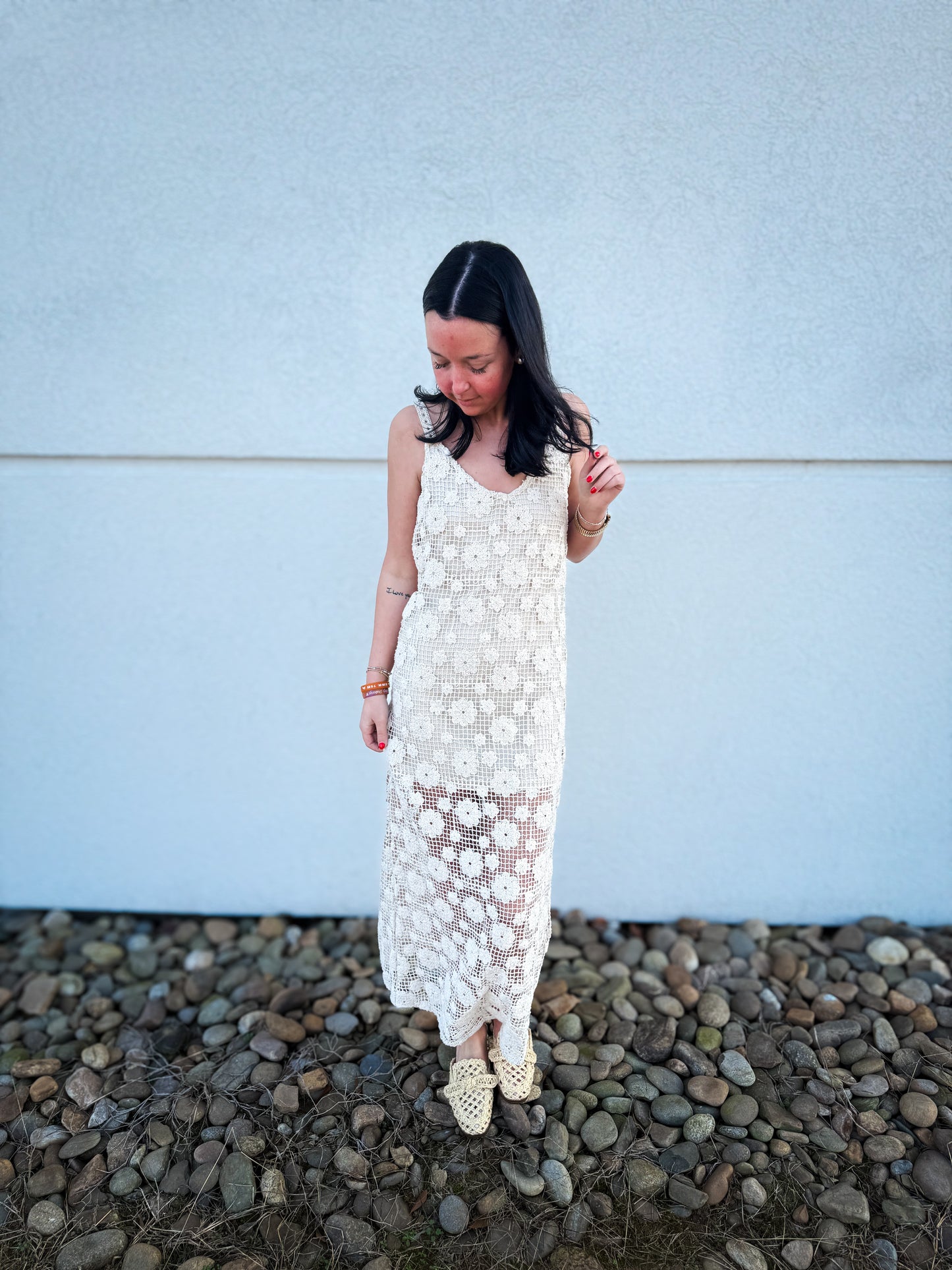 Blooming Beauty Crochet Midi Dress