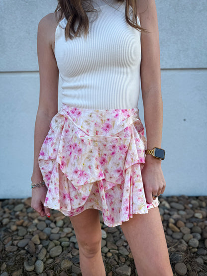 Blooms & Ruffles Skort
